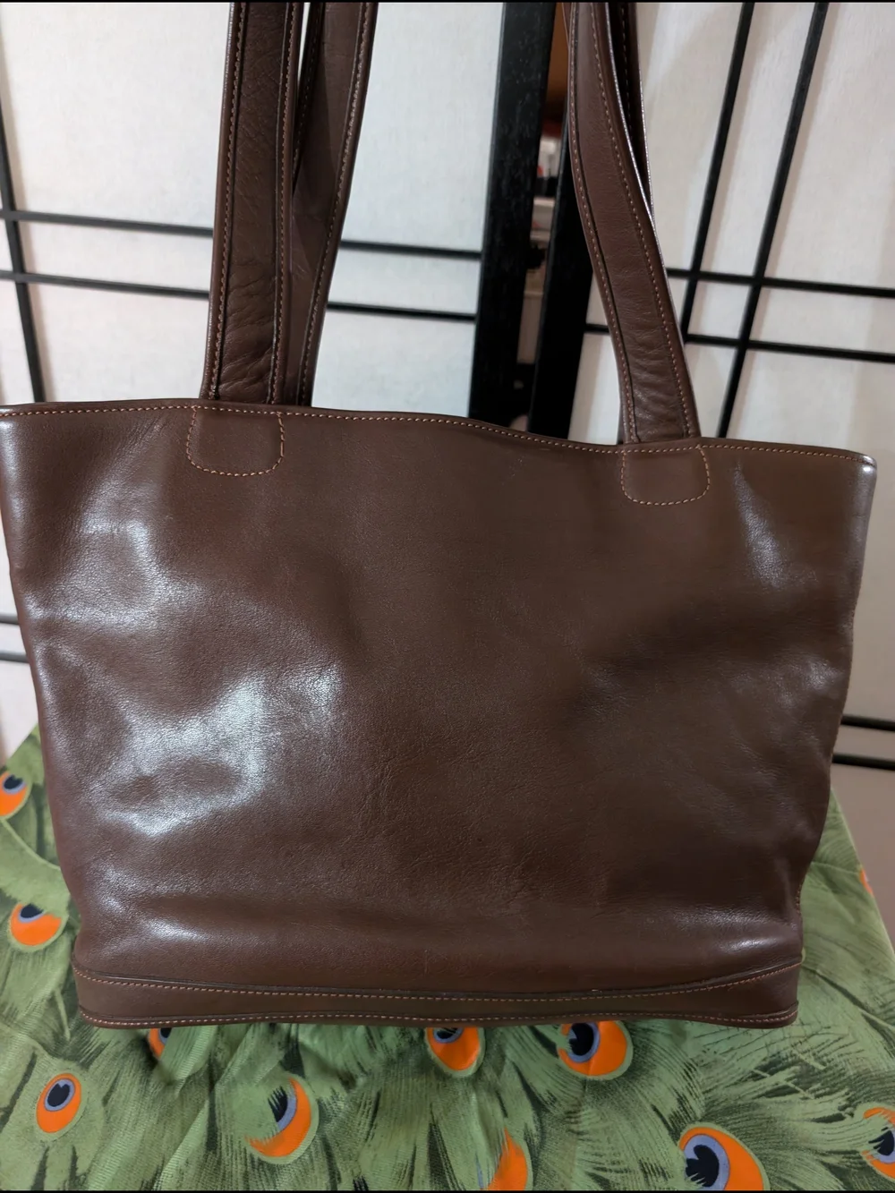 Vintage Coach 9302 Brown Glove-Tanned Leather Zip Top Tote | USA Made
